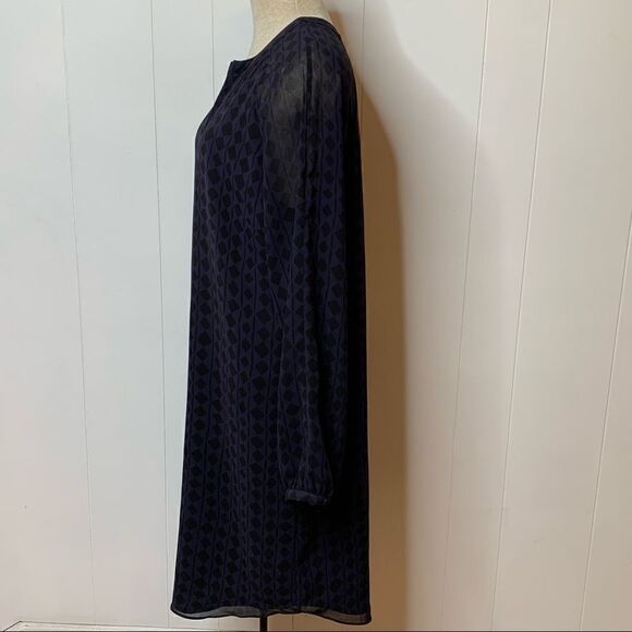 CAbi Style 3102 Harlequin Purple Black Diamond Print Shift Tunic Shirt Dress Med - Picture 5 of 9